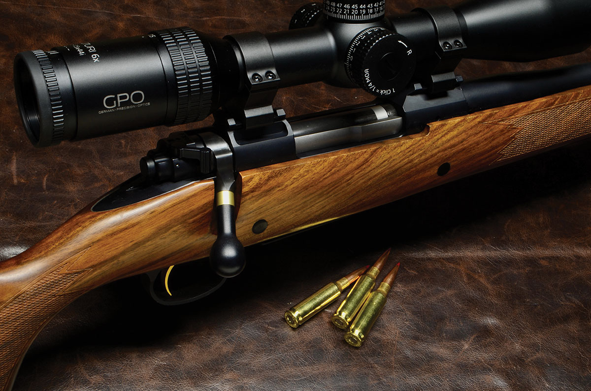 Montana Rifle Company Junction, in 6.5 Creedmoor, from Grace Engineering, fitted with a GPO Centuri 2.5-15x44i riflescope in Leupold QRW2 rings. The ammunition is Hornady Match 147-grain ELD.